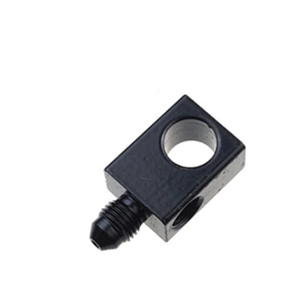 Red Horse Performance -03 AN MALE TO 3/8X24 FEMALE INVERTED FLARE TEE(WITH MOUNTING HOLE)-BL 342-03-03-2 - main